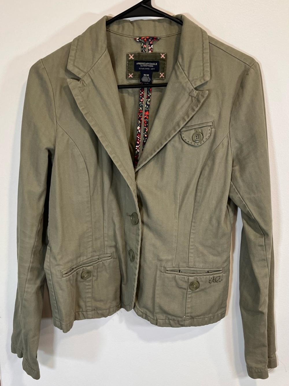American Eagle Outfitters Olive Green Utility Jacket